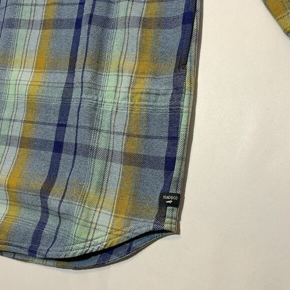 Toad & Co Women Bodie Plaid Flannel ShirtDress Long Sleeve Small Size Pockets - Picture 12 of 15